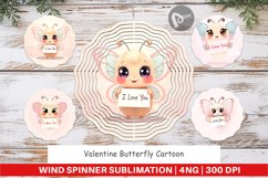 Wind Spinner Valentine Butterfly Cartoon Product Image 1