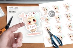 Valentine Butterfly Cartoon Sticker Product Image 1