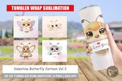 Tumbler Wrap Valentine Butterfly Cartoon Product Image 1