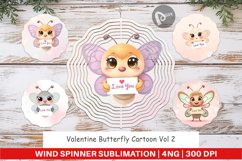 Wind Spinner Valentine Butterfly Cartoon Product Image 1