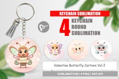 Keychain Valentine Butterfly Cartoon Product Image 1