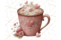 Cozy Valentine Café PNG Coffee and Cocoa Clipart Product Image 2