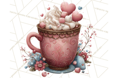Cozy Valentine Café PNG Coffee and Cocoa Clipart Product Image 3