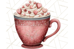 Cozy Valentine Café PNG Coffee and Cocoa Clipart Product Image 5