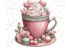 Cozy Valentine Café PNG Coffee and Cocoa Clipart Product Image 2