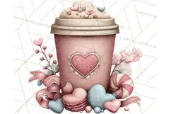 Cozy Valentine Café PNG Coffee and Cocoa Clipart Product Image 5