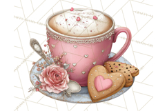 Cozy Valentine Café PNG Coffee and Cocoa Clipart Product Image 5