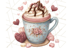 Cozy Valentine Café PNG Coffee and Cocoa Clipart Product Image 2