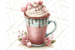 Cozy Valentine Café PNG Coffee and Cocoa Clipart Product Image 3