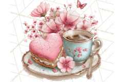 Cozy Valentine Café PNG Coffee and Cocoa Clipart Product Image 4