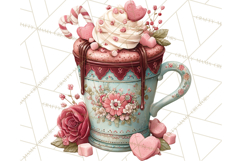 Cozy Valentine Café PNG Coffee and Cocoa Clipart Product Image 5