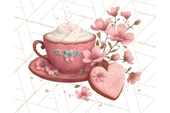 Cozy Valentine Café PNG Coffee and Cocoa Clipart Product Image 3