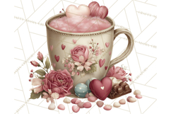 Cozy Valentine Café PNG Coffee and Cocoa Clipart Product Image 2