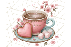 Cozy Valentine Café PNG Coffee and Cocoa Clipart Product Image 3