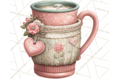 Cozy Valentine Café PNG Coffee and Cocoa Clipart Product Image 2