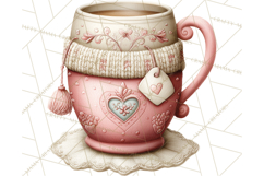 Cozy Valentine Café PNG Coffee and Cocoa Clipart Product Image 3