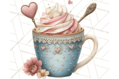 Cozy Valentine Café PNG Coffee and Cocoa Clipart Product Image 2