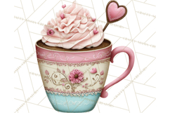 Cozy Valentine Café PNG Coffee and Cocoa Clipart Product Image 3