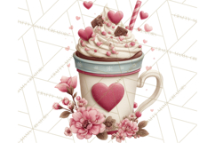 Cozy Valentine Café PNG Coffee and Cocoa Clipart Product Image 4