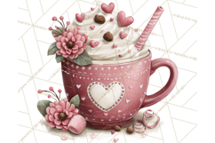 Cozy Valentine Café PNG Coffee and Cocoa Clipart Product Image 5