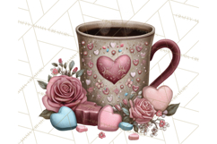 Cozy Valentine Café PNG Coffee and Cocoa Clipart Product Image 2