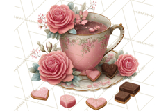 Cozy Valentine Café PNG Coffee and Cocoa Clipart Product Image 2