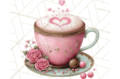 Cozy Valentine Café PNG Coffee and Cocoa Clipart Product Image 3