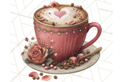 Cozy Valentine Café PNG Coffee and Cocoa Clipart Product Image 4