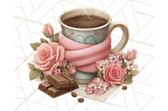 Cozy Valentine Café PNG Coffee and Cocoa Clipart Product Image 5