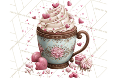 Cozy Valentine Café PNG Coffee and Cocoa Clipart Product Image 3