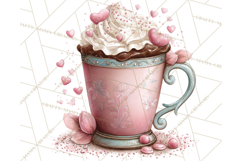 Cozy Valentine Café PNG Coffee and Cocoa Clipart Product Image 4