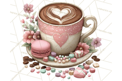 Cozy Valentine Café PNG Coffee and Cocoa Clipart Product Image 5