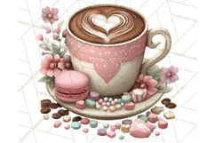 Cozy Valentine Café PNG Coffee and Cocoa Clipart Product Image 5