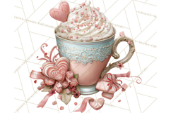 Cozy Valentine Café PNG Coffee and Cocoa Clipart Product Image 3
