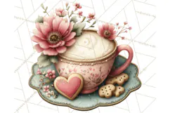Cozy Valentine Café PNG Coffee and Cocoa Clipart Product Image 2