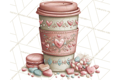 Cozy Valentine Café PNG Coffee and Cocoa Clipart Product Image 3