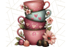 Cozy Valentine Café PNG Coffee and Cocoa Clipart Product Image 2
