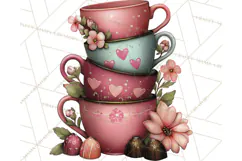 Cozy Valentine Café PNG Coffee and Cocoa Clipart Product Image 2