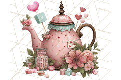 Cozy Valentine Café PNG Coffee and Cocoa Clipart Product Image 5