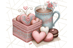 Cozy Valentine Café PNG Coffee and Cocoa Clipart Product Image 3