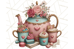 Cozy Valentine Café PNG Coffee and Cocoa Clipart Product Image 3