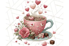 Cozy Valentine Café PNG Coffee and Cocoa Clipart Product Image 4