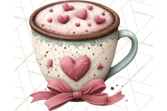 Cozy Valentine Café PNG Coffee and Cocoa Clipart Product Image 5