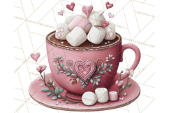 Cozy Valentine Café PNG Coffee and Cocoa Clipart Product Image 2