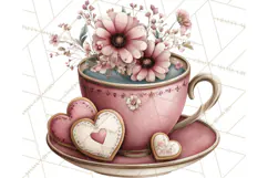 Cozy Valentine Café PNG Coffee and Cocoa Clipart Product Image 3