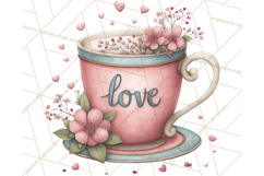Cozy Valentine Café PNG Coffee and Cocoa Clipart Product Image 4
