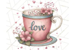 Cozy Valentine Café PNG Coffee and Cocoa Clipart Product Image 4