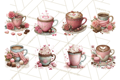 Cozy Valentine Café PNG Coffee and Cocoa Clipart Product Image 7