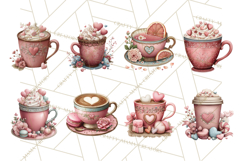 Cozy Valentine Café PNG Coffee and Cocoa Clipart Product Image 8