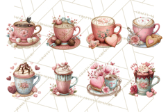 Cozy Valentine Café PNG Coffee and Cocoa Clipart Product Image 6
